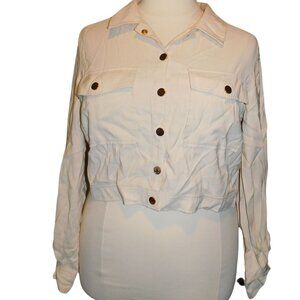Eloquii light weight cream jacket